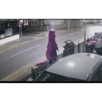 공룡옷 입은 쓰레기 투기범